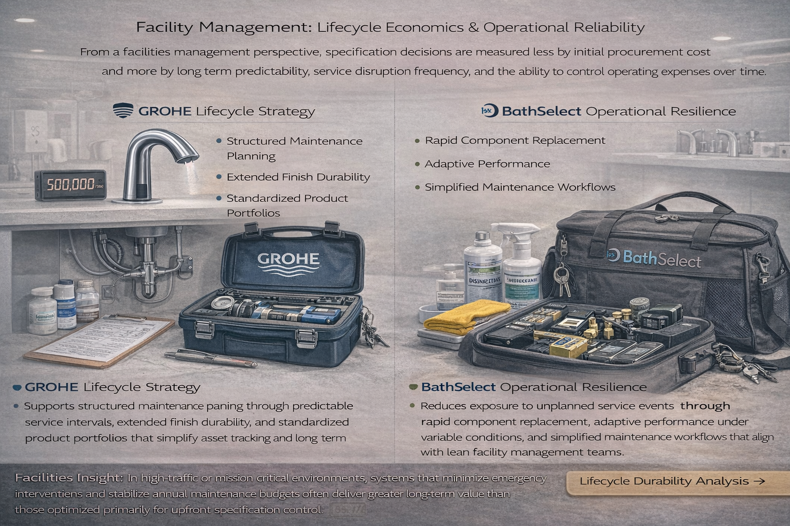 Lifecycle cost and operational reliability analysis for commercial touchless faucet systems in high-traffic facilities